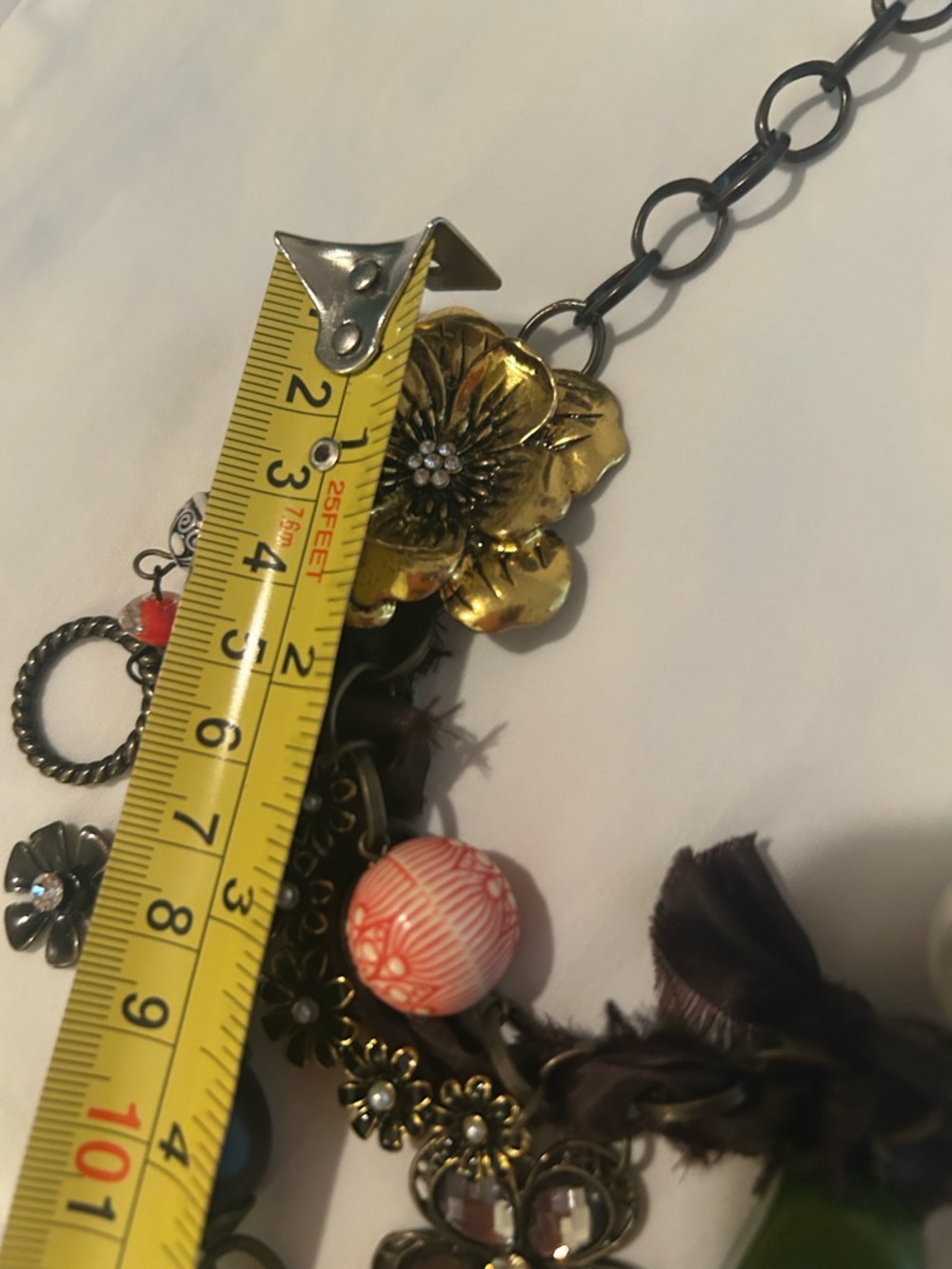 Plunder Multicolor Charm Necklace with Gold Flower Accent - Picture 4 of 5